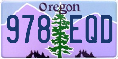 OR license plate 978EQD