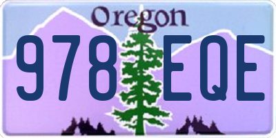 OR license plate 978EQE
