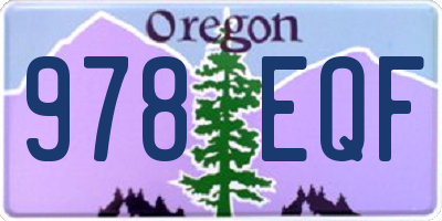 OR license plate 978EQF