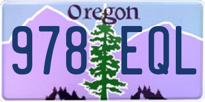 OR license plate 978EQL