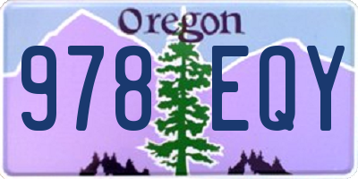 OR license plate 978EQY