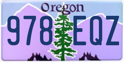 OR license plate 978EQZ