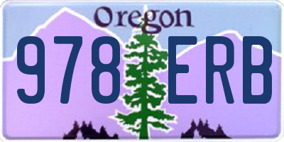 OR license plate 978ERB