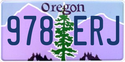 OR license plate 978ERJ