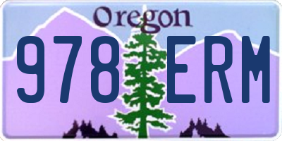 OR license plate 978ERM