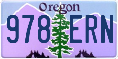 OR license plate 978ERN