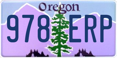OR license plate 978ERP