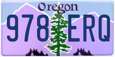 OR license plate 978ERQ