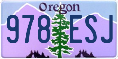 OR license plate 978ESJ