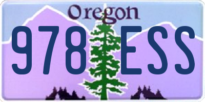 OR license plate 978ESS