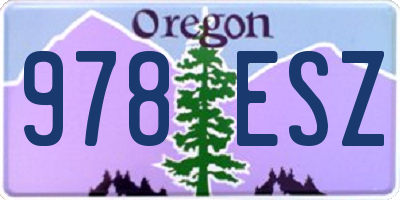 OR license plate 978ESZ