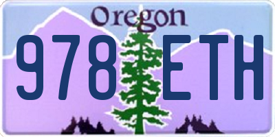 OR license plate 978ETH