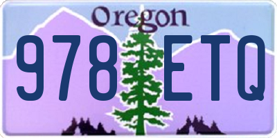 OR license plate 978ETQ