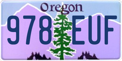 OR license plate 978EUF