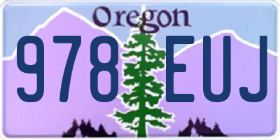 OR license plate 978EUJ