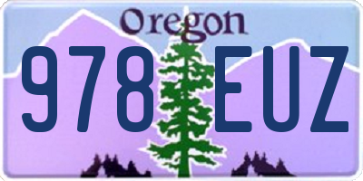 OR license plate 978EUZ