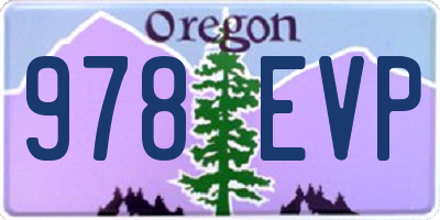 OR license plate 978EVP