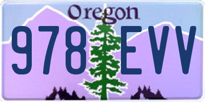 OR license plate 978EVV