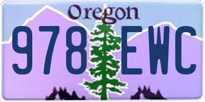OR license plate 978EWC