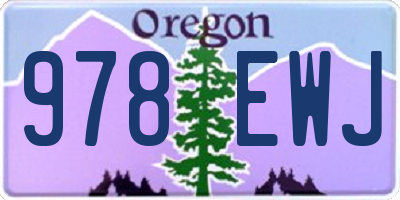 OR license plate 978EWJ