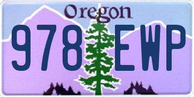OR license plate 978EWP
