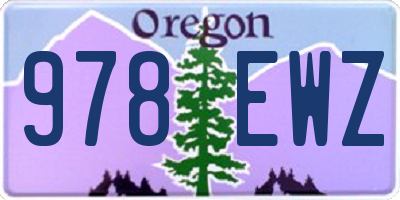 OR license plate 978EWZ