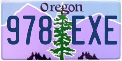 OR license plate 978EXE
