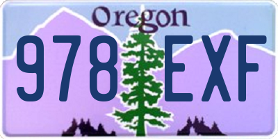 OR license plate 978EXF