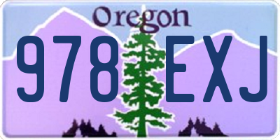 OR license plate 978EXJ