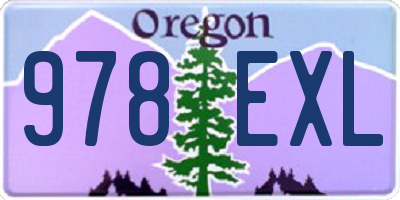 OR license plate 978EXL