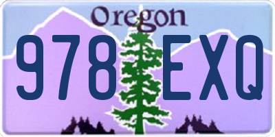 OR license plate 978EXQ