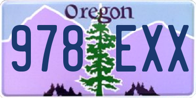 OR license plate 978EXX