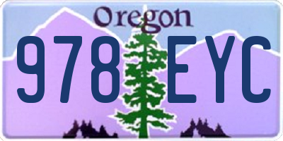 OR license plate 978EYC