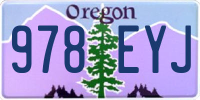 OR license plate 978EYJ