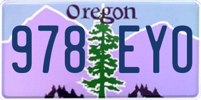 OR license plate 978EYO
