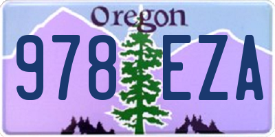OR license plate 978EZA