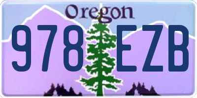 OR license plate 978EZB