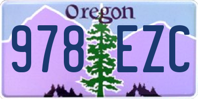 OR license plate 978EZC