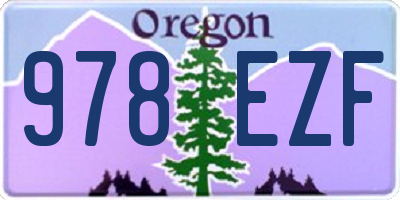 OR license plate 978EZF