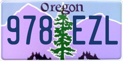 OR license plate 978EZL