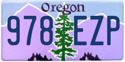 OR license plate 978EZP