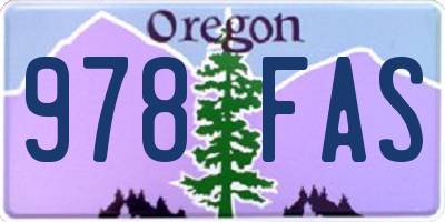 OR license plate 978FAS