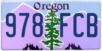 OR license plate 978FCB