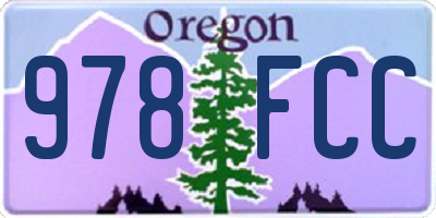 OR license plate 978FCC