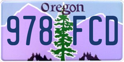 OR license plate 978FCD