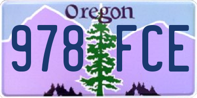 OR license plate 978FCE