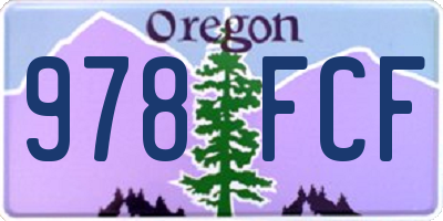 OR license plate 978FCF