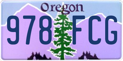 OR license plate 978FCG