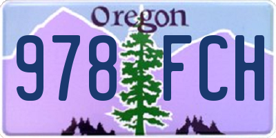 OR license plate 978FCH