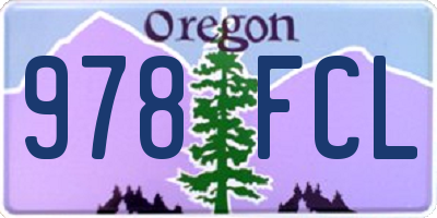 OR license plate 978FCL
